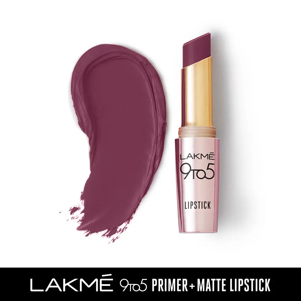 Lakme 9TO5 Primer + Matte Lip Color MM2 Garnet Punch (3.6 g)