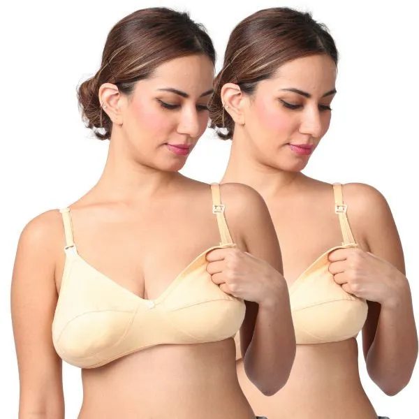 Morph Maternity Pack Of 2 Nursing Bras - Nude (32C)