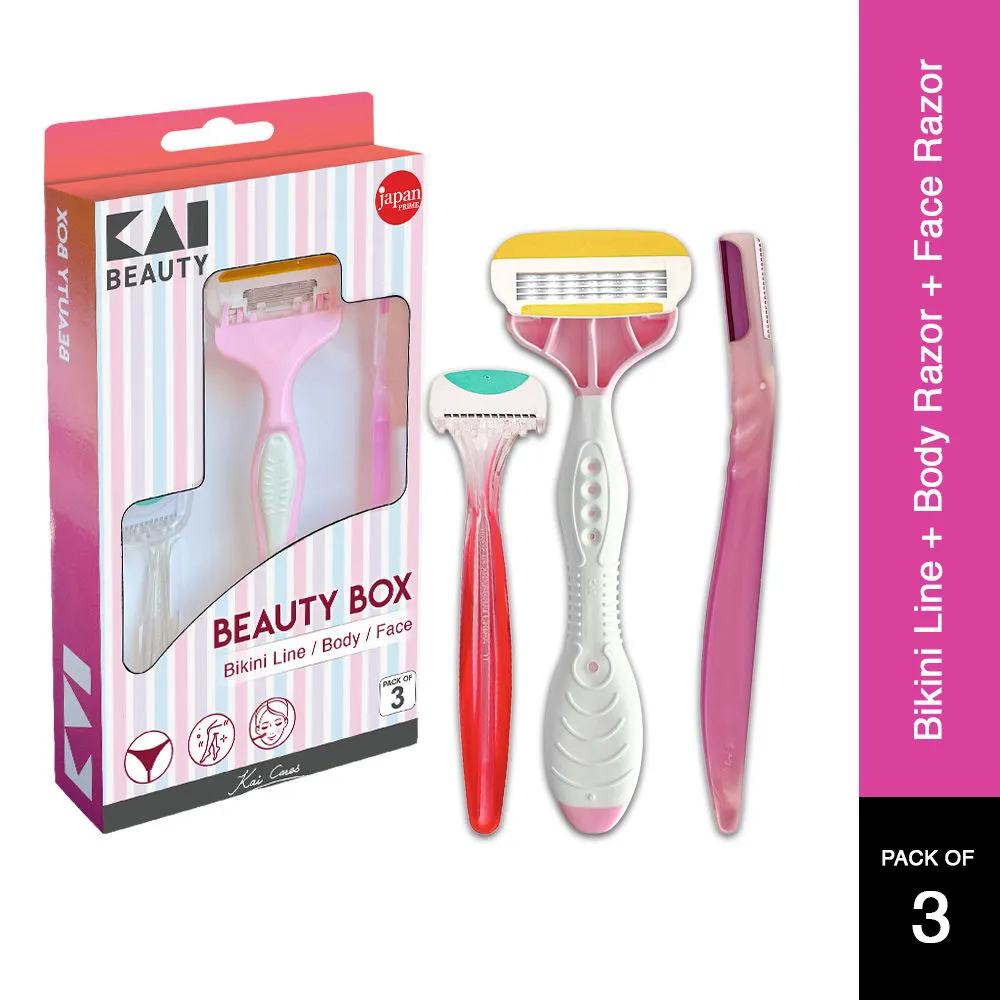 Kai Beauty Box Women Razor Kit - Pack Of 3