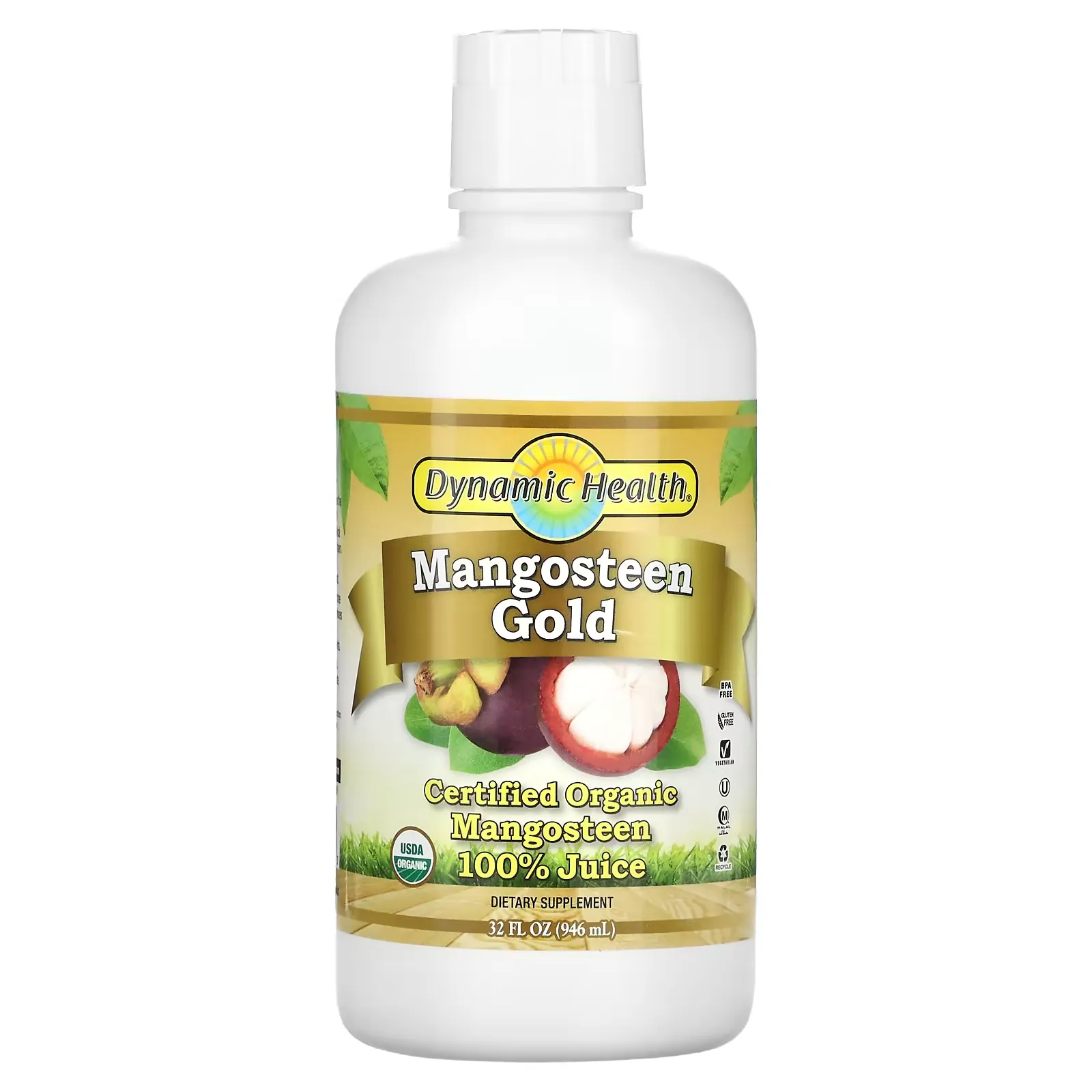 Certified Organic Mangosteen Gold, 100% Juice, 32 fl oz (946 ml)