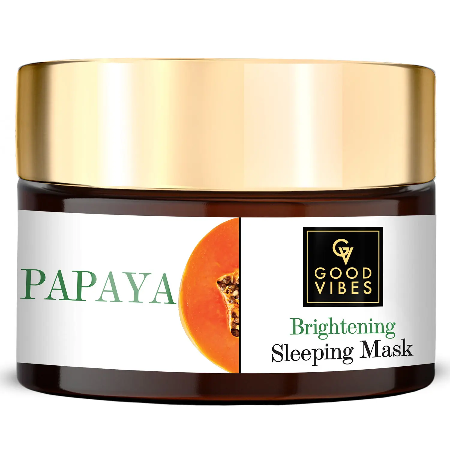 Good Vibes Papaya Brightening Sleeping Mask | Nourishing, Tan Removal | No Parabens, No Sulphates, No Mineral Oil (50 g)