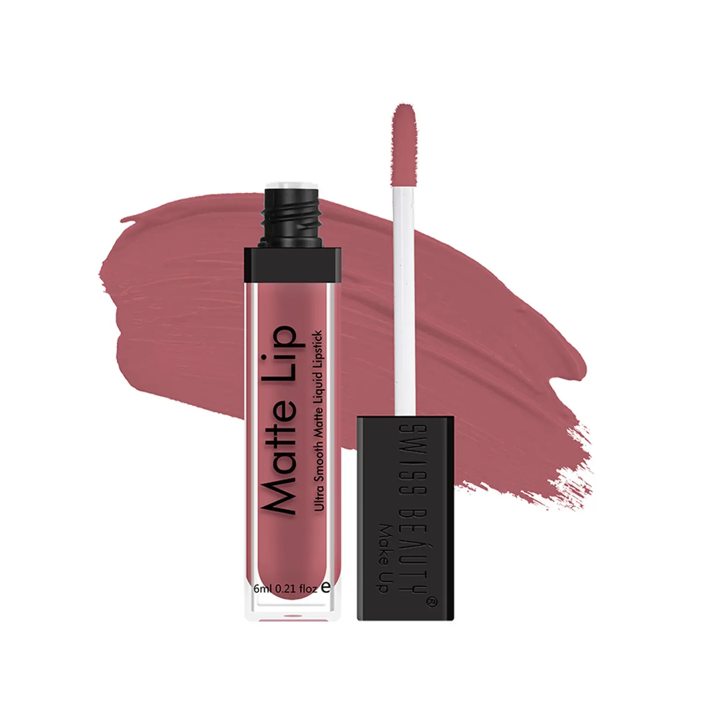 Swiss Beauty Ultra Smooth Matte Lip Liquid Lipstick Color Stay - Real-Nude (6 ml)