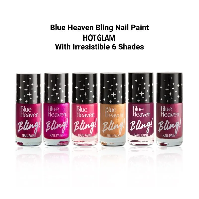 Blue Heaven Bling Nail Paint Hot Glam Edition Combo