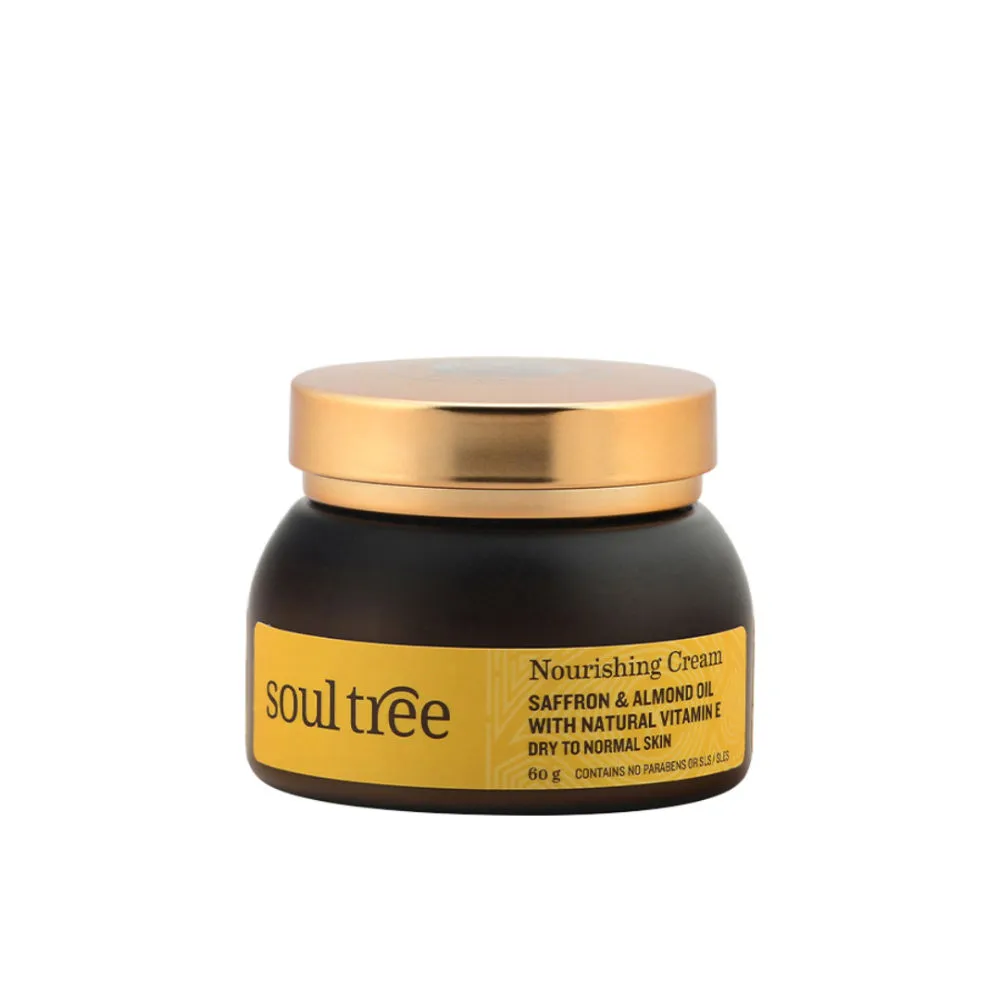 SoulTree Nourishing Cream - Saffron & Almond Oil with Natural Vitamin E