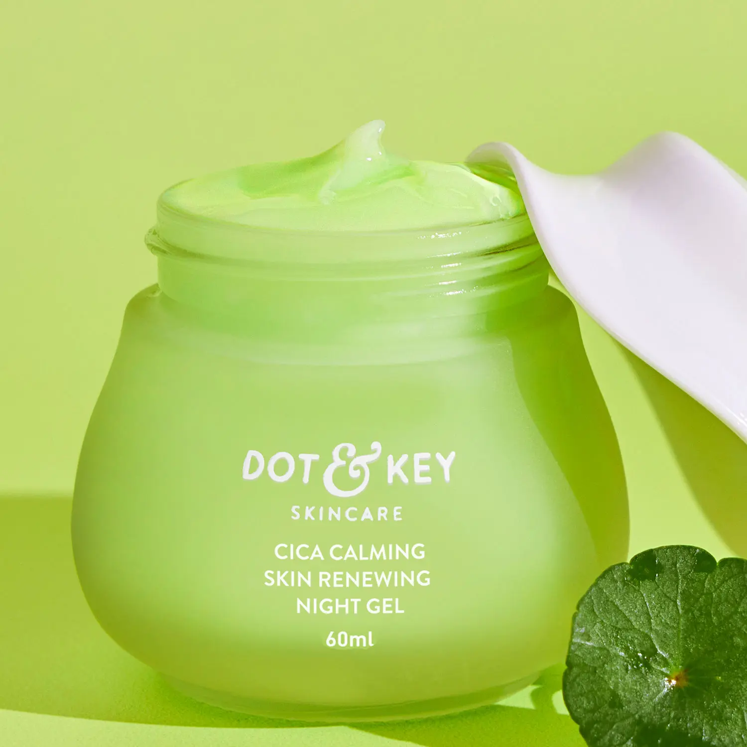 Dot & Key CICA Calming Skin Renewing Night Gel | Night Cream with Niacinamide, Green Tea, Hyaluronic & Tea Tree Oil | For Acne, Dark Spot & Pigmentation, Oily, Acne Prone And Sensitive Skin | 60ml