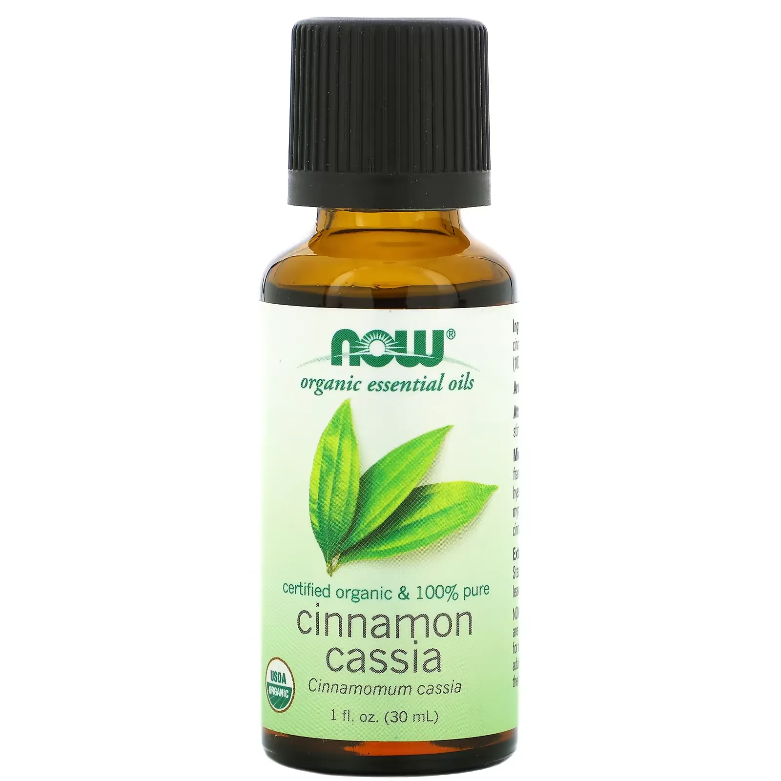 Organic Essential Oils, Cinnamon Cassia, 1 fl oz (30 ml)