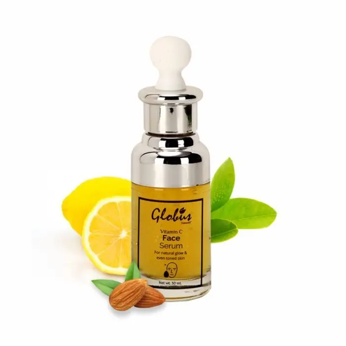 Globus Naturals Vitamin C Face Serum (30 ml)|For Natural Glow & Even Toned Skin100% Natural | Paraben Free | SLS Free | Suitable For All Skin Types