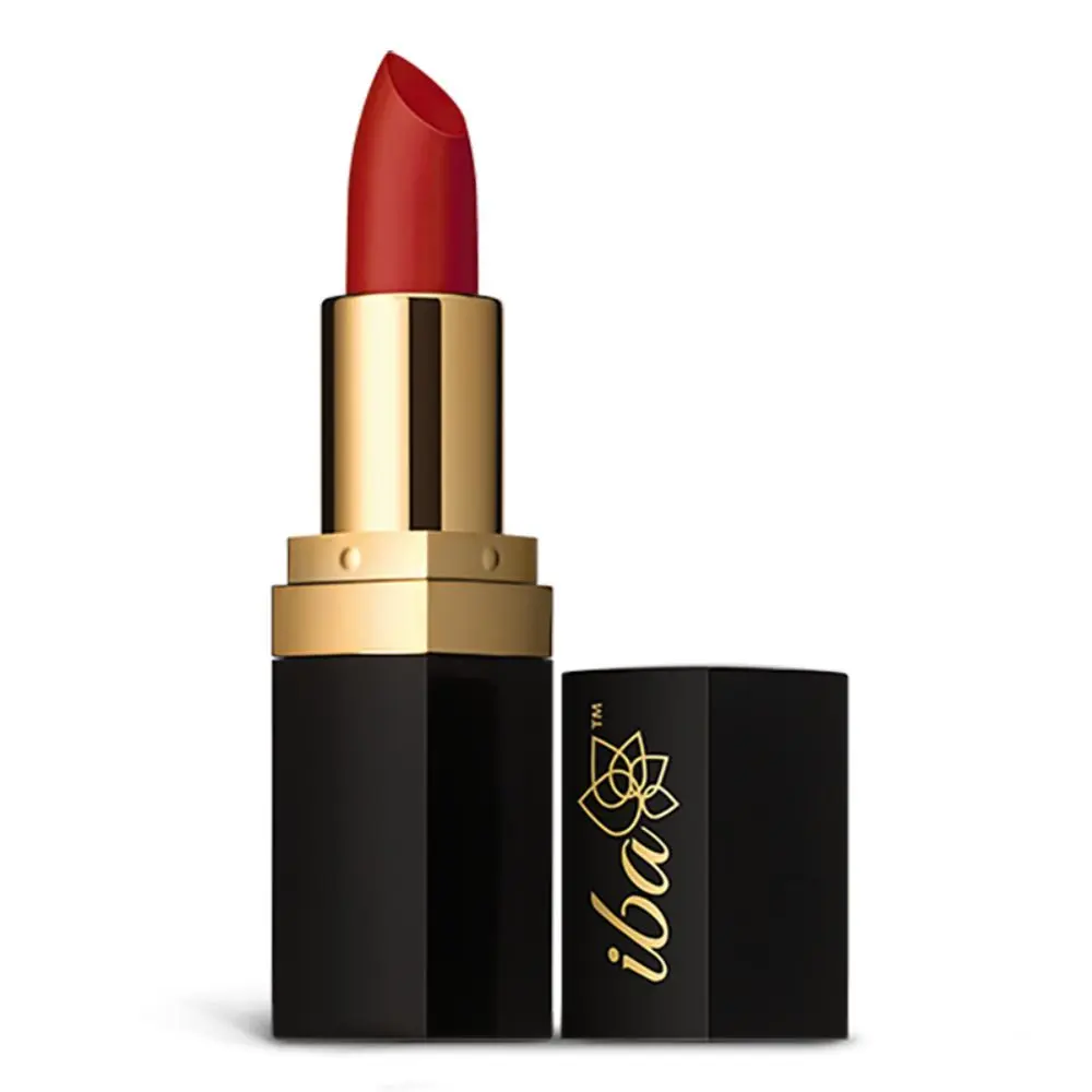 Iba Long Stay Matte Lipstick Shade M10 Red Brick, 4g | Intense Colour | Highly Pigmented and Long Lasting Matte Finish | Enriched with Vitamin E | 100% Natural, Vegan & Cruelty Free