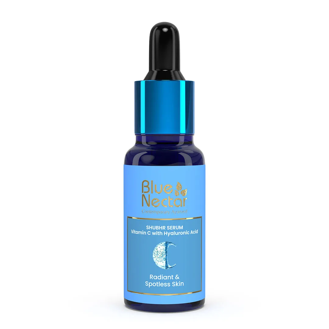 Blue Nectar Ayurvedic Vitamin C Face Serum for Glowing Skin | 100% Natural Hyaluronic Acid Serum