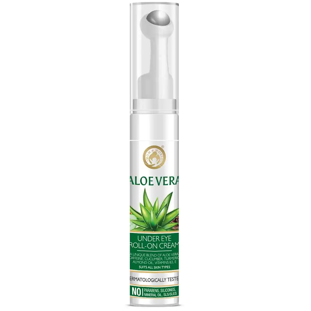 Mom & World Aloe Vera Under Eye Roll On Cream,  15 g  for All Types of Skin