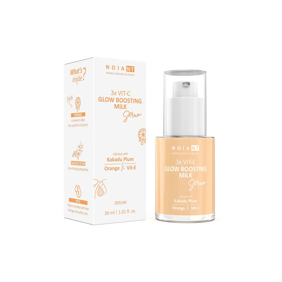 Noiant 3X Vitamin C Glow Boosting Milk Serum For Glowing Skin |All Skin Type | 30ml