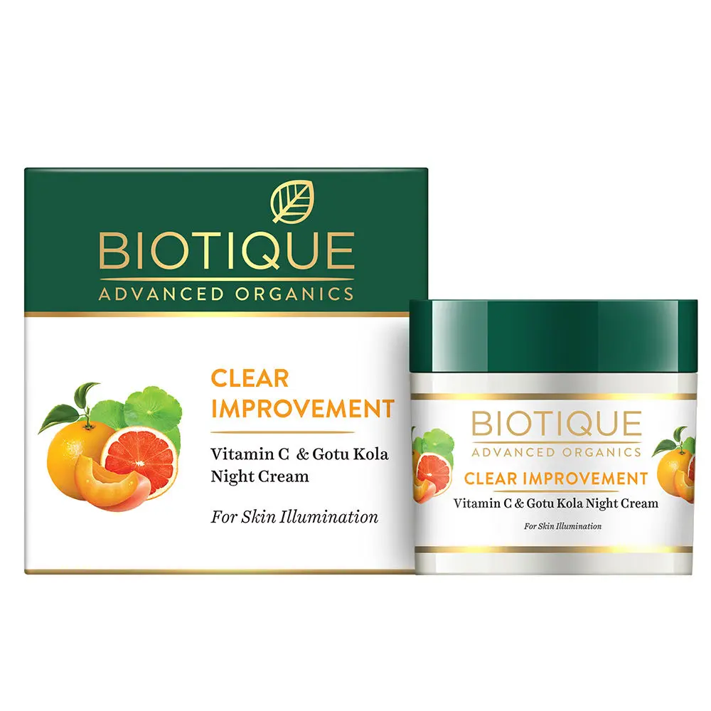 Biotique Advanced Organics Clear Improvement Vitamin C & Gotu Kola Night Cream (50 g)