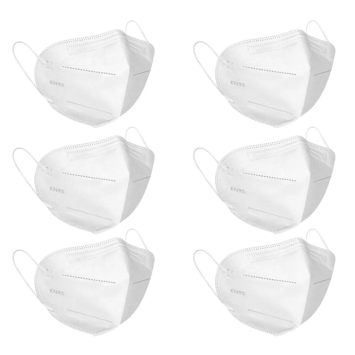 Fabula Pack Of 6 Anti-pollution Reusable 5-layer Mask Color: White