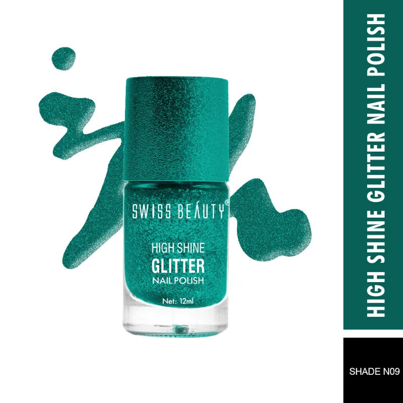 Swiss Beauty High Shine Glitter Nail Polish - 9