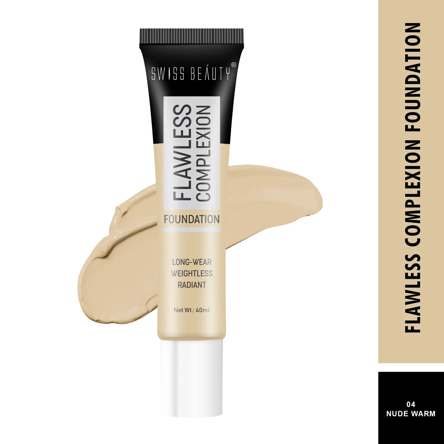 Swiss Beauty Flawless Complexion Foundation 4 Nude Warm (40 ml)