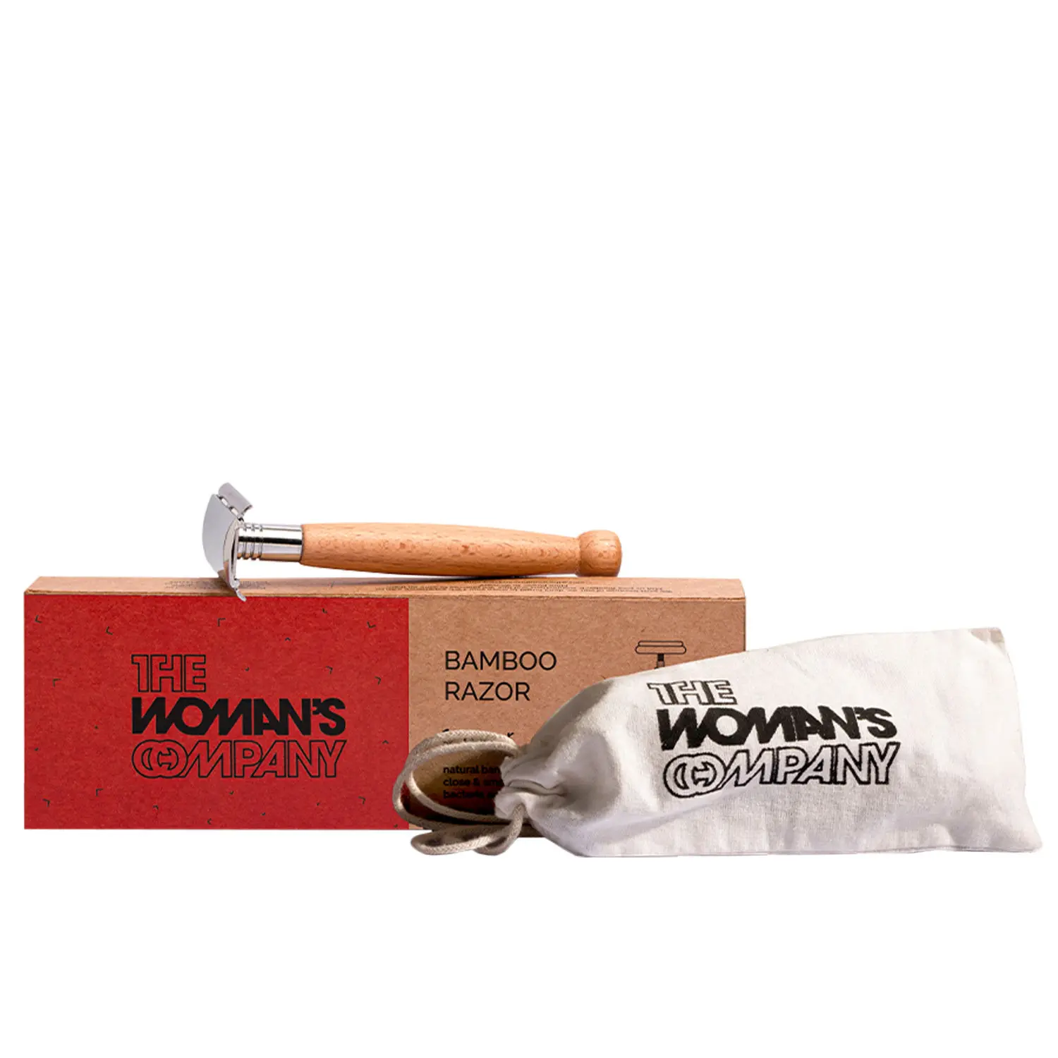 The Woman’s Company Bamboo Safety Razor for Men & Women With Bio-degradable Bamboo Handle | Premium Eco Friendly Razor | Includes 10 Recyclable Blades | Plastic Free & Zero Waste Shaving