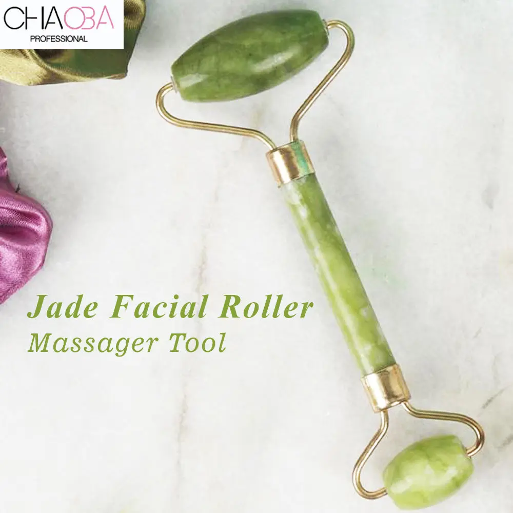 Chaoba Professional Jade Facial Roller Massager Tool (Assorted color)