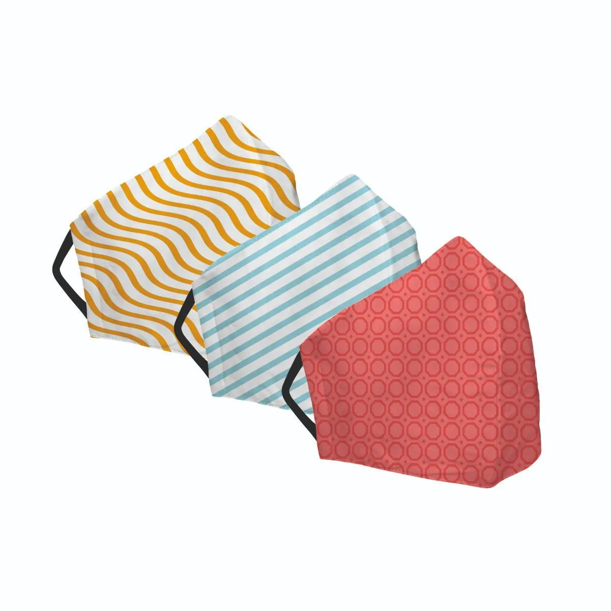 Crazy Corner Two Layer Printed Cotton Masks - Pack of 3