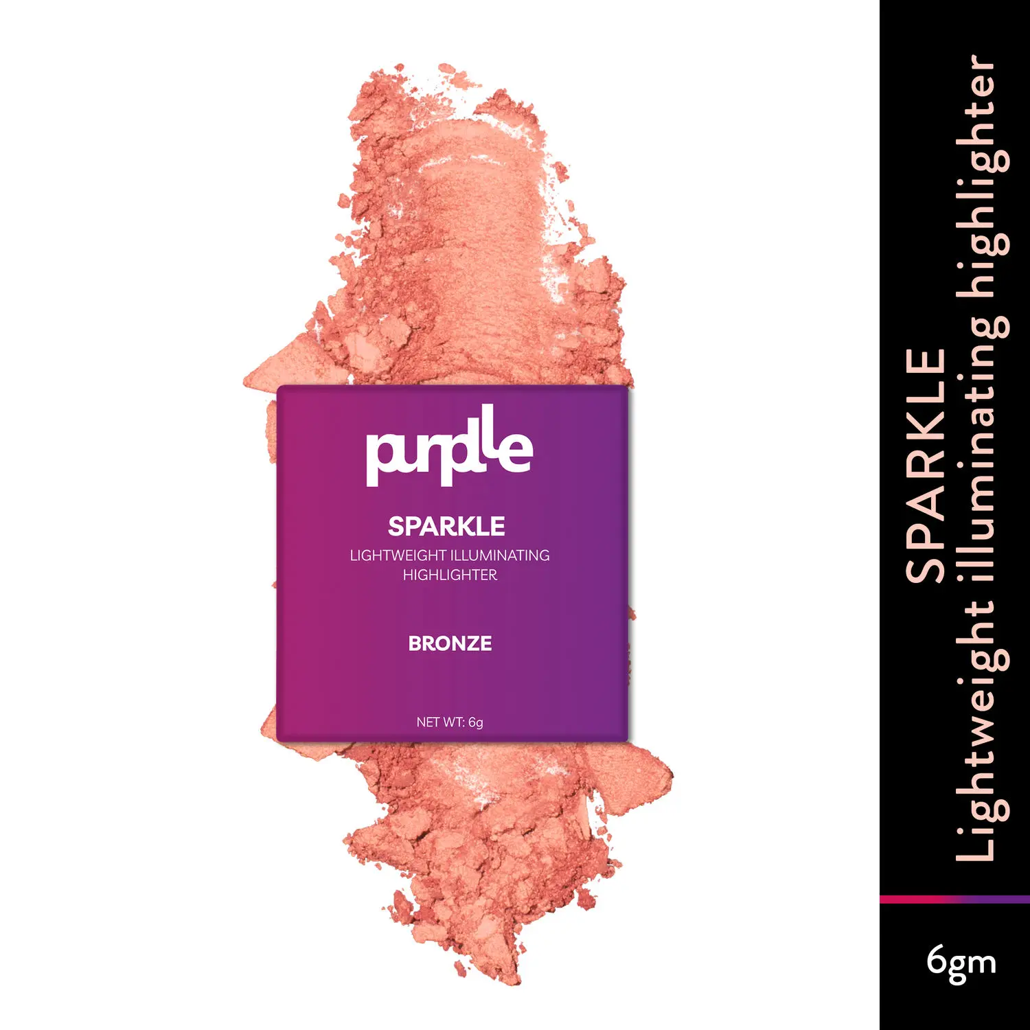 Purplle Sparkle Lightweight Illuminating Highlighter - Bronze | Ultra Shimmery| High Pigmentation | Lifts Face | Blendable | Long Lasting (6gm)