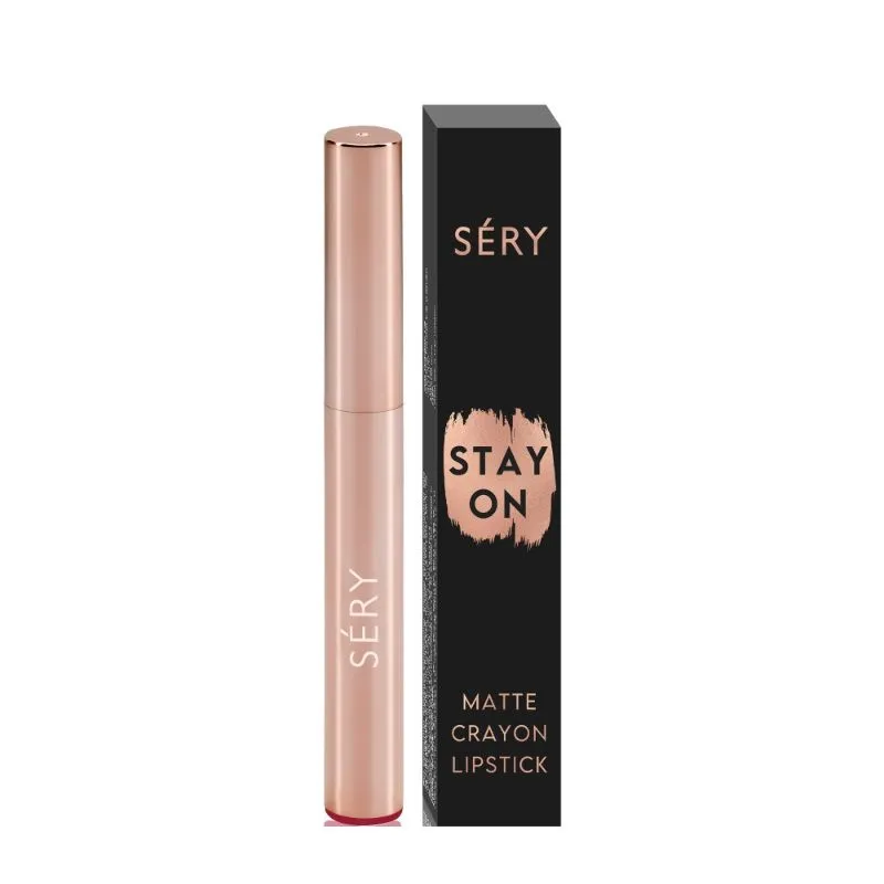 SERY Stay On Matte Crayon Lipstick - Vintage Mauve