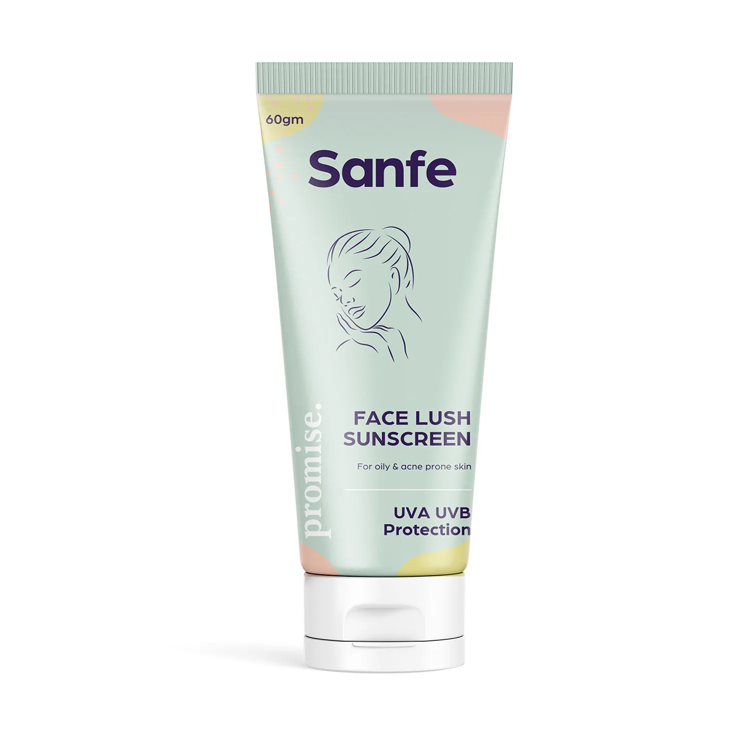 Sanfe Promise Face Lush Sunscreen For Oily & Acne Prone Skin Provides 6 Hours Long Protection