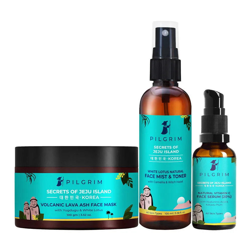 Pilgrim All Nourishing Toning & Masking Skin Care Premium Combo with Vitamin C Face Serum