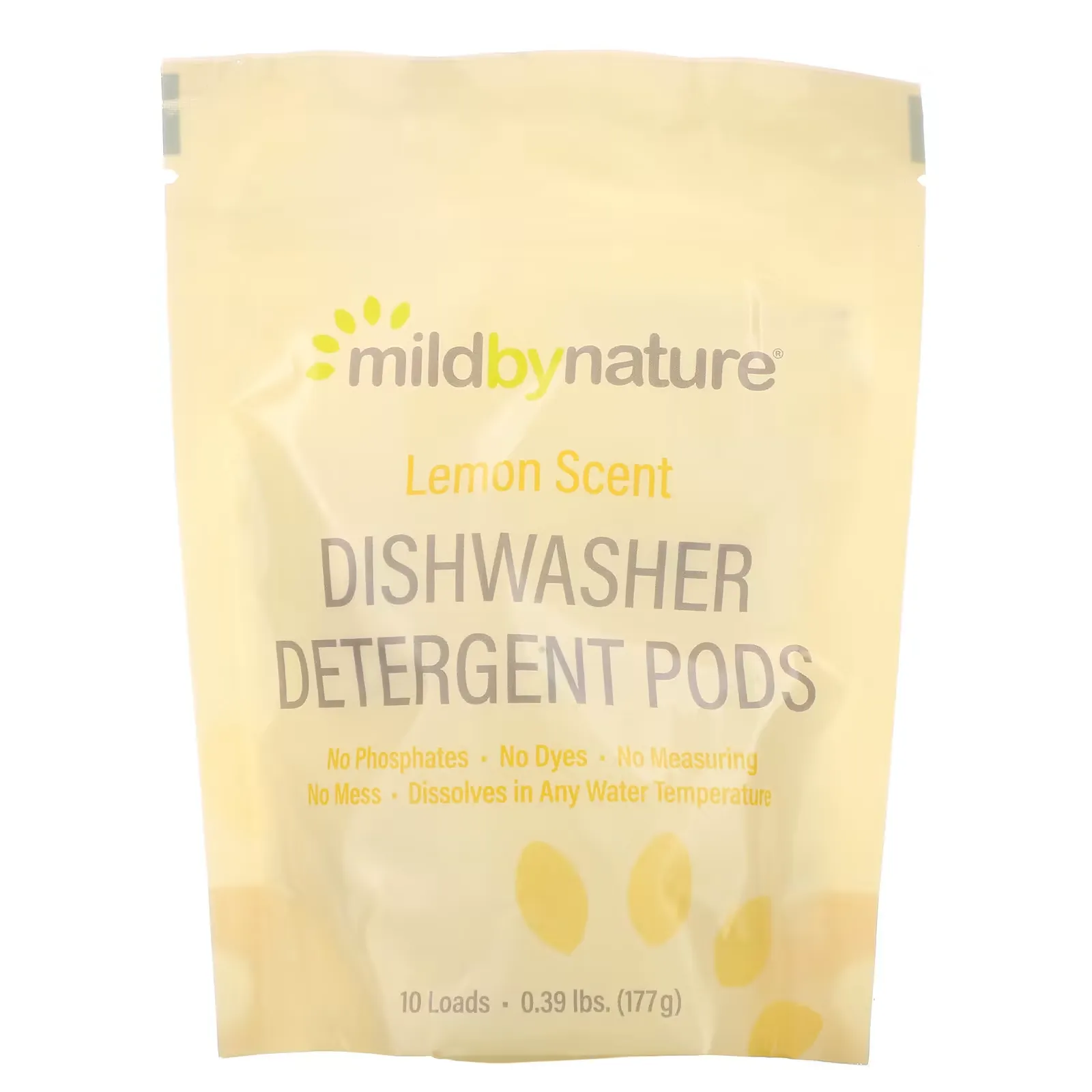 Automatic Dishwashing Detergent Pods, Lemon Scent, 10 Loads, 0.39 lbs, 6.24 oz (177 g)