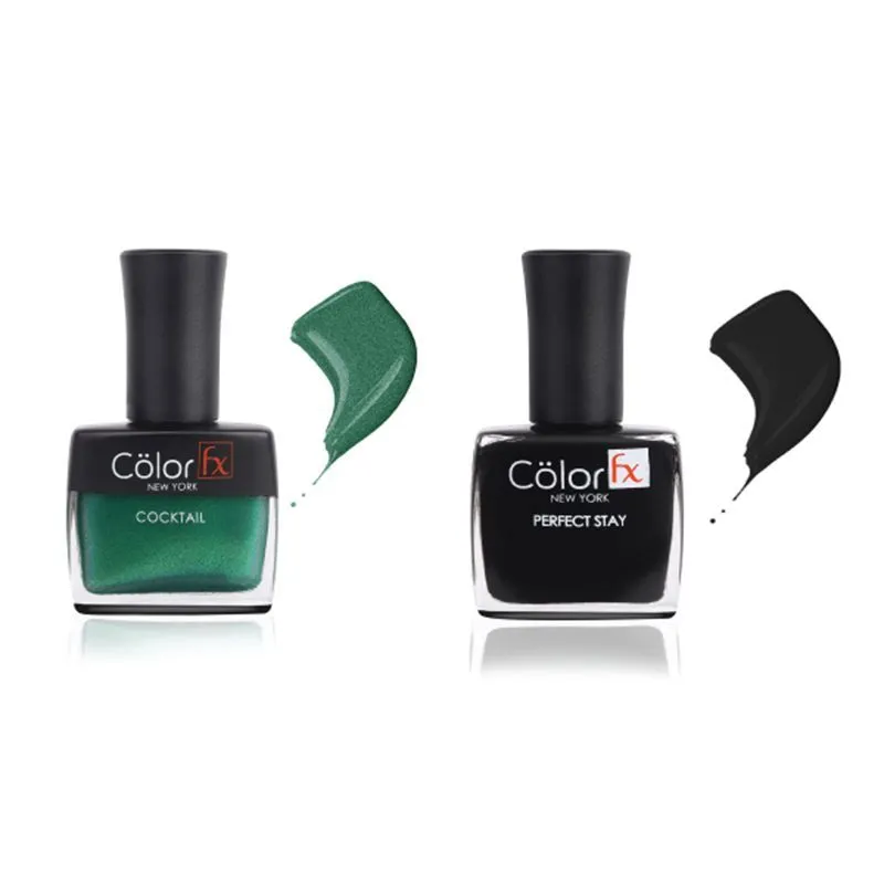 Color Fx Perfect Stay Basic Collection Nail Enamel - Pack of 2