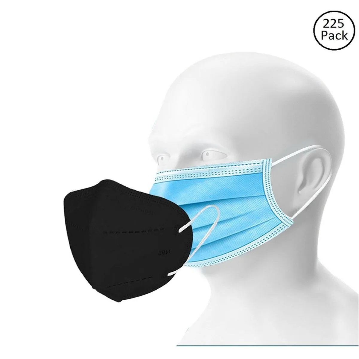 OOMPH Double Mask Set of 200 Disposable & 25 Kn95/N95 Mask