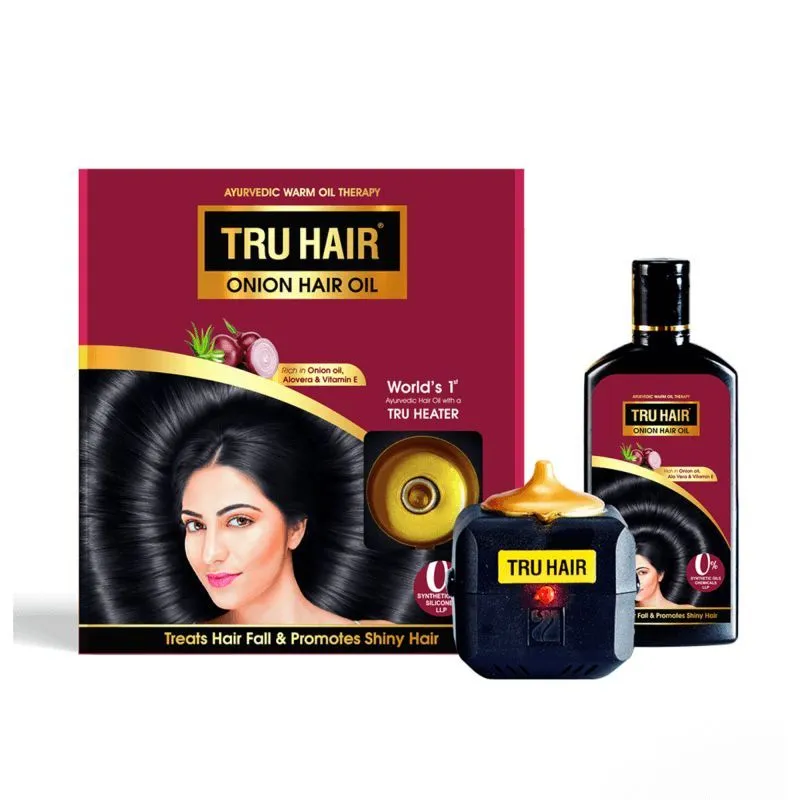 TRU HAIR Onion Hair Oil + Free Oil Heater For Hair Fall Control & Healthy Scalp