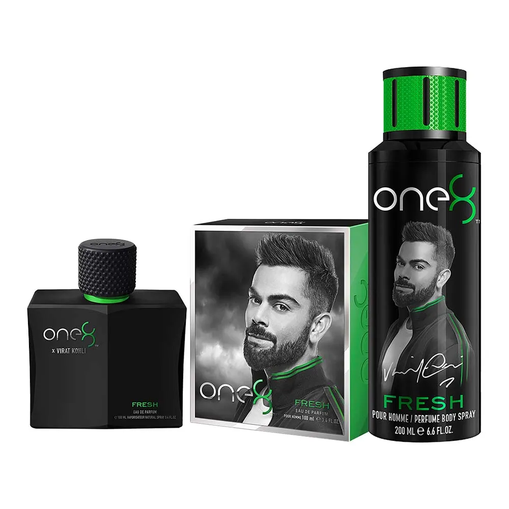 One8 by Virat Kohli Deo Eau De Parfum + Deo (Pack of 2) Fresh- For Men