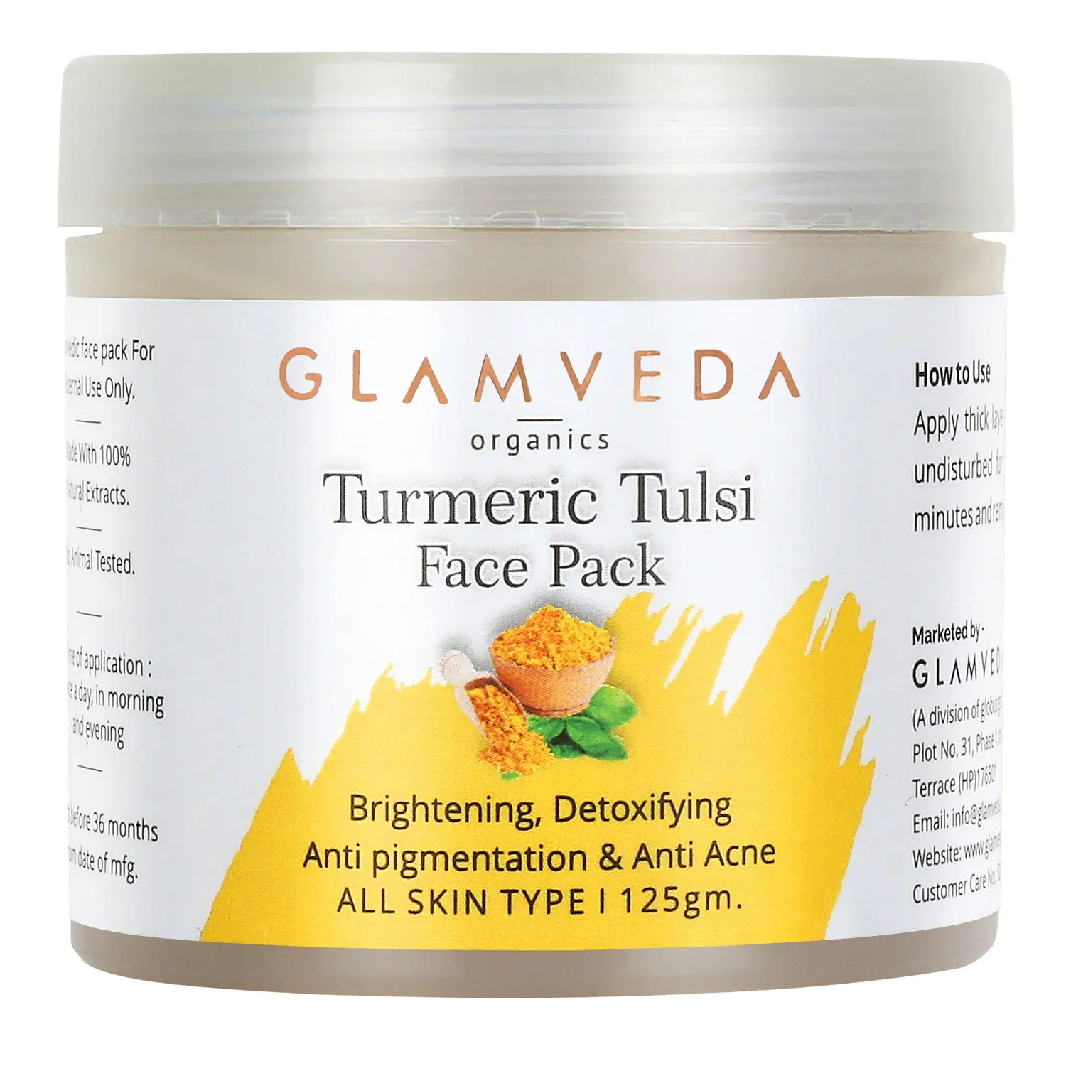 Glamveda Turmeric Tulsi Anti pigmentation Face Pack (125 g)