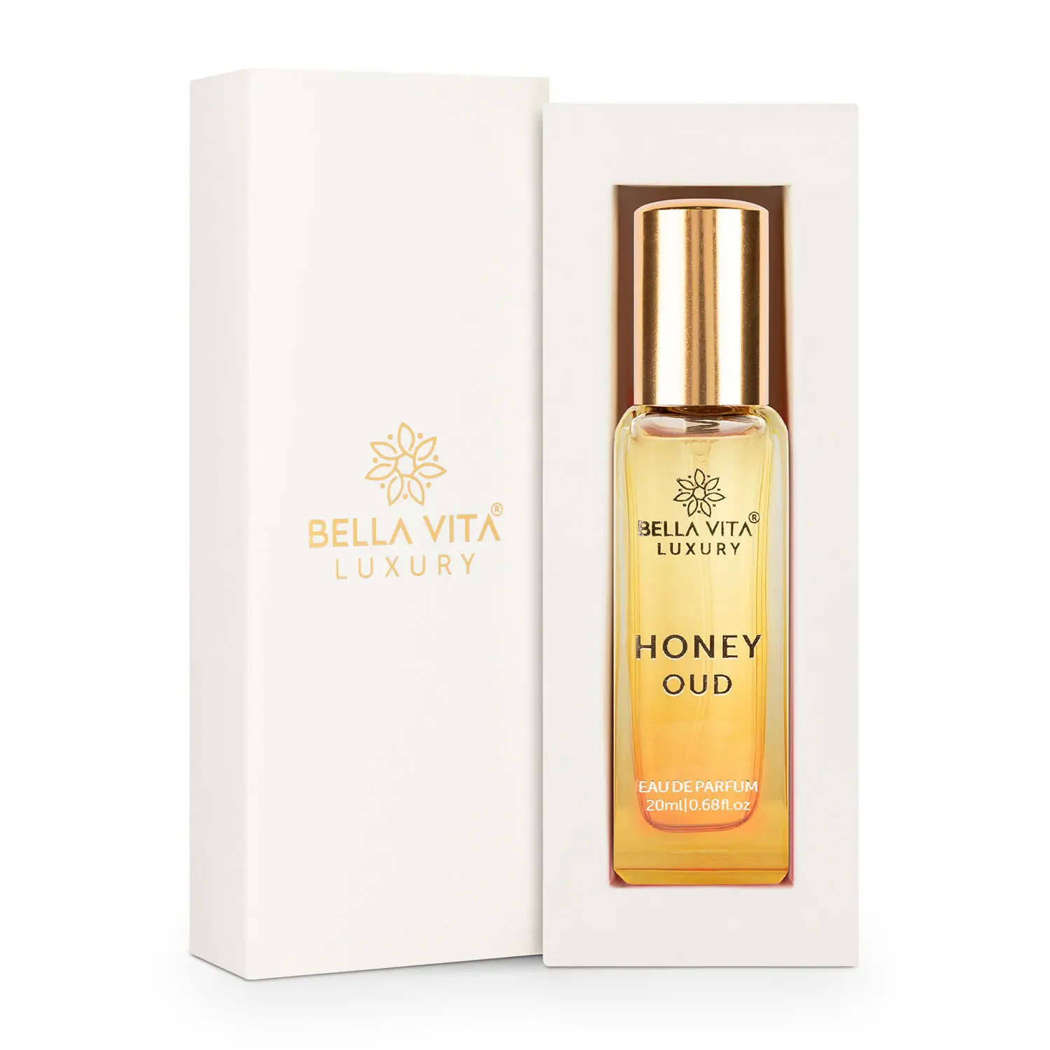 Bella Vita Organic Honey Oud Eau De Parfum Unisex Perfume For Men & Women with Floral-Fruity flavour & Fresh Scent EDP Fragrance 20 ML