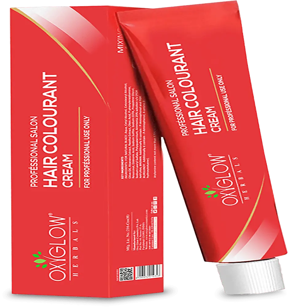 OxyGlow Herbals Hair Colourant Cream-Black,90g,Natural Color,Soft Hair