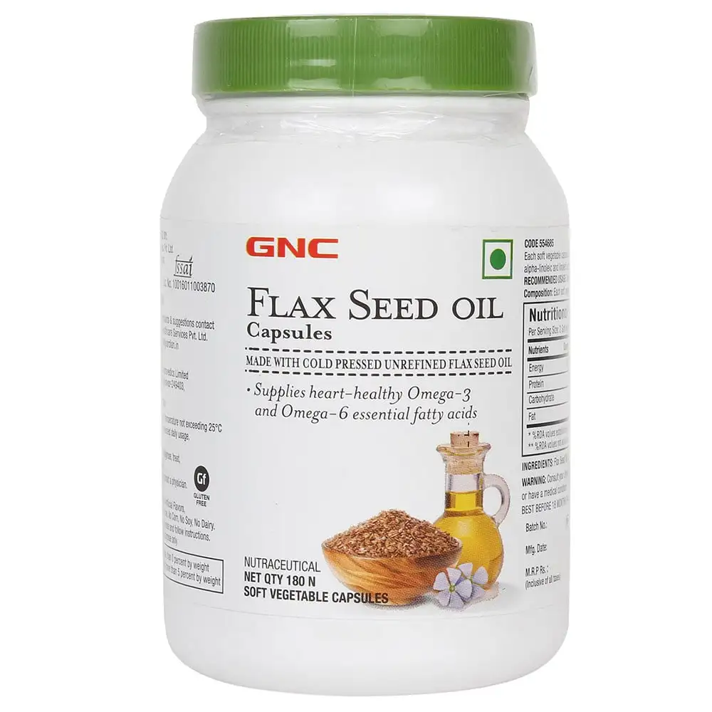 GNC Flax Seed Oil,  180 capsules