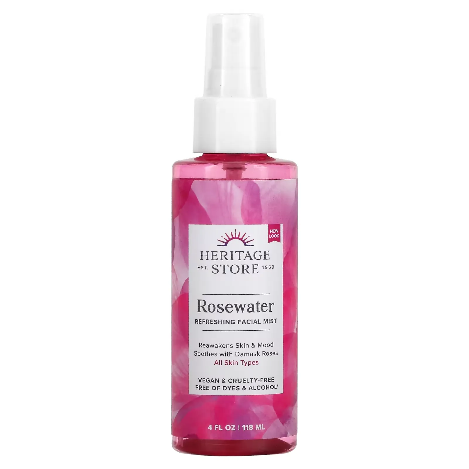 Rosewater, Refreshing Facial Mist, 4 fl oz (118 ml)