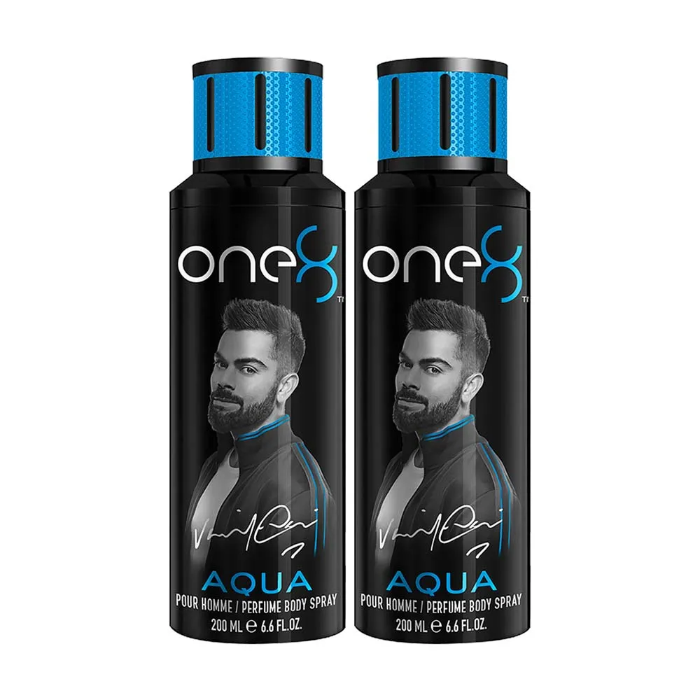 One8 by Virat Kohli Deo Aqua Deodorant Spray - For Men (Pack of 2)