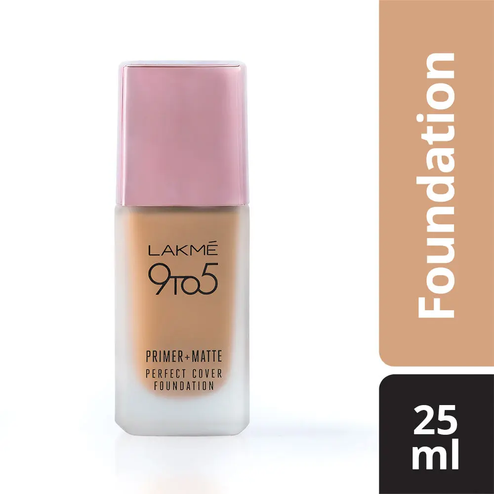 Lakme 9 To 5 Primer + Matte Perfect Cover Foundation - Neutral Honey N260 (25 ml)