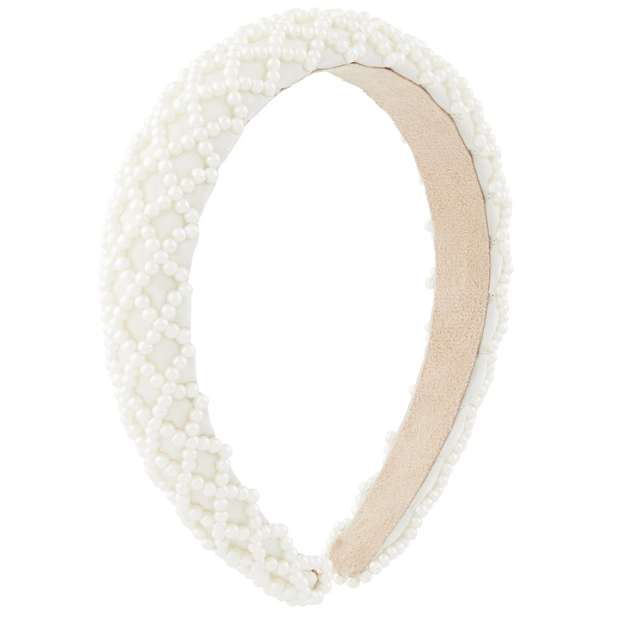 Accessorize London Padded Pearly Criss-Cross Headband