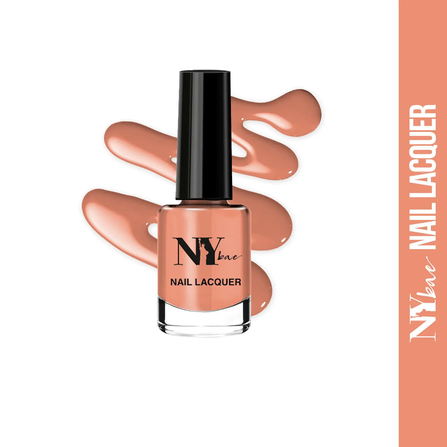 NY Bae Gel Nail Lacquer - Bacon Egg & Cheese 5 (6 ml) | Peach | Luxe Gel Finish | Highly Pigmented | Chip Resistant | Long lasting | Full Coverage | Streak-free Application | Cruelty Free | Non-Toxic