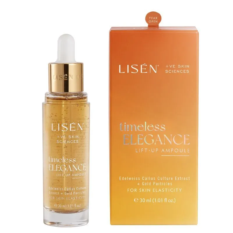 LISEN Timeless Elegance Ampoule/ Face Serum With Gold Particles For Skin Elasticity