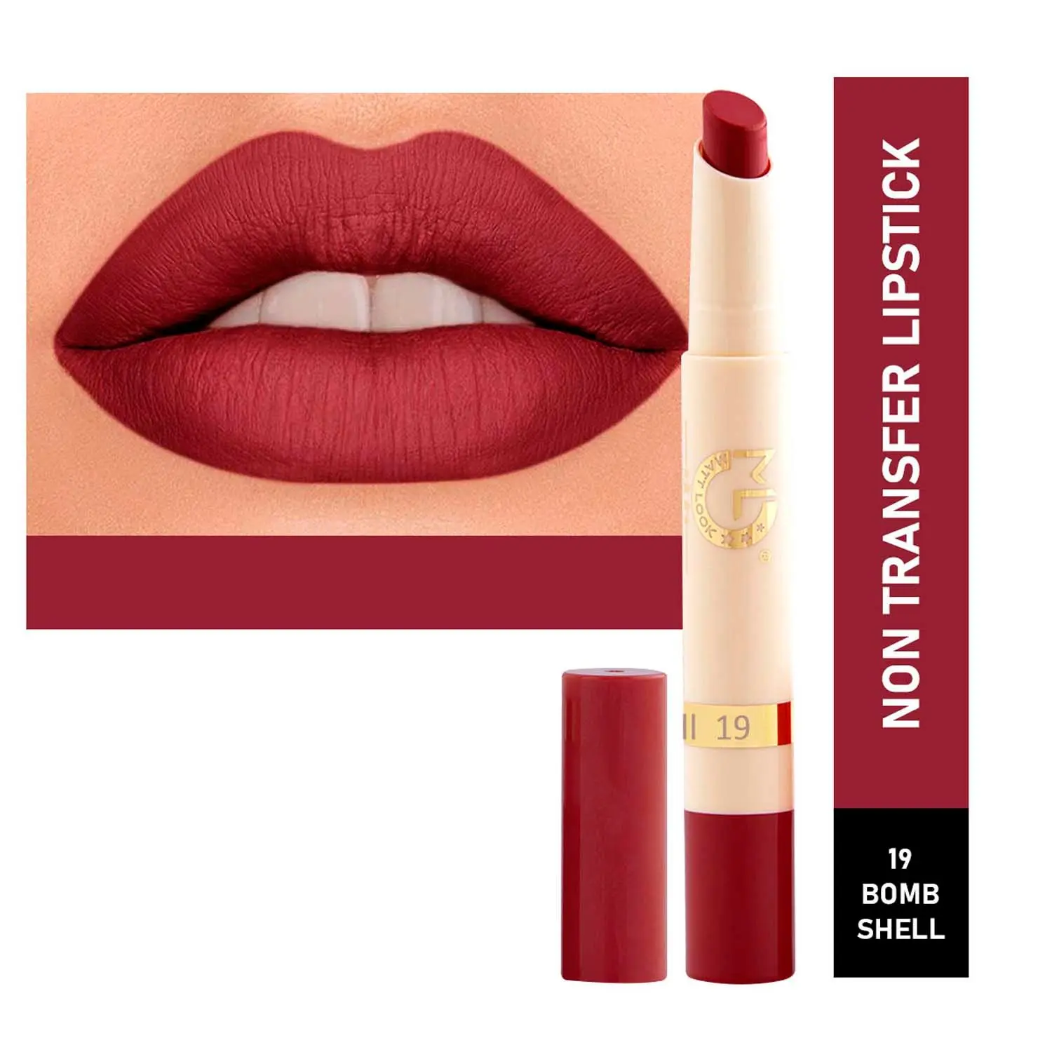 Matt look Velvet Smooth Non-Transfer, Long Lasting & Water Proof Lipstick, Bomb Sell (2gm)