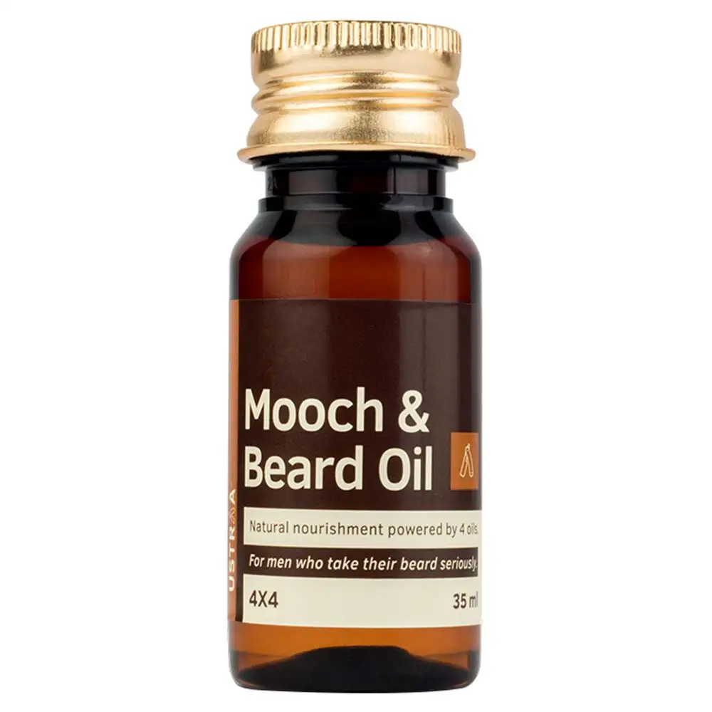 Ustraa Mooch and Beard Oil 4x4,  35 ml  Natural Nourishment