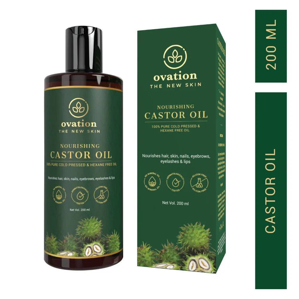 Ovation The New Skin Castor Oil 100% Pure Cold Pressed & Hexane Free Oil