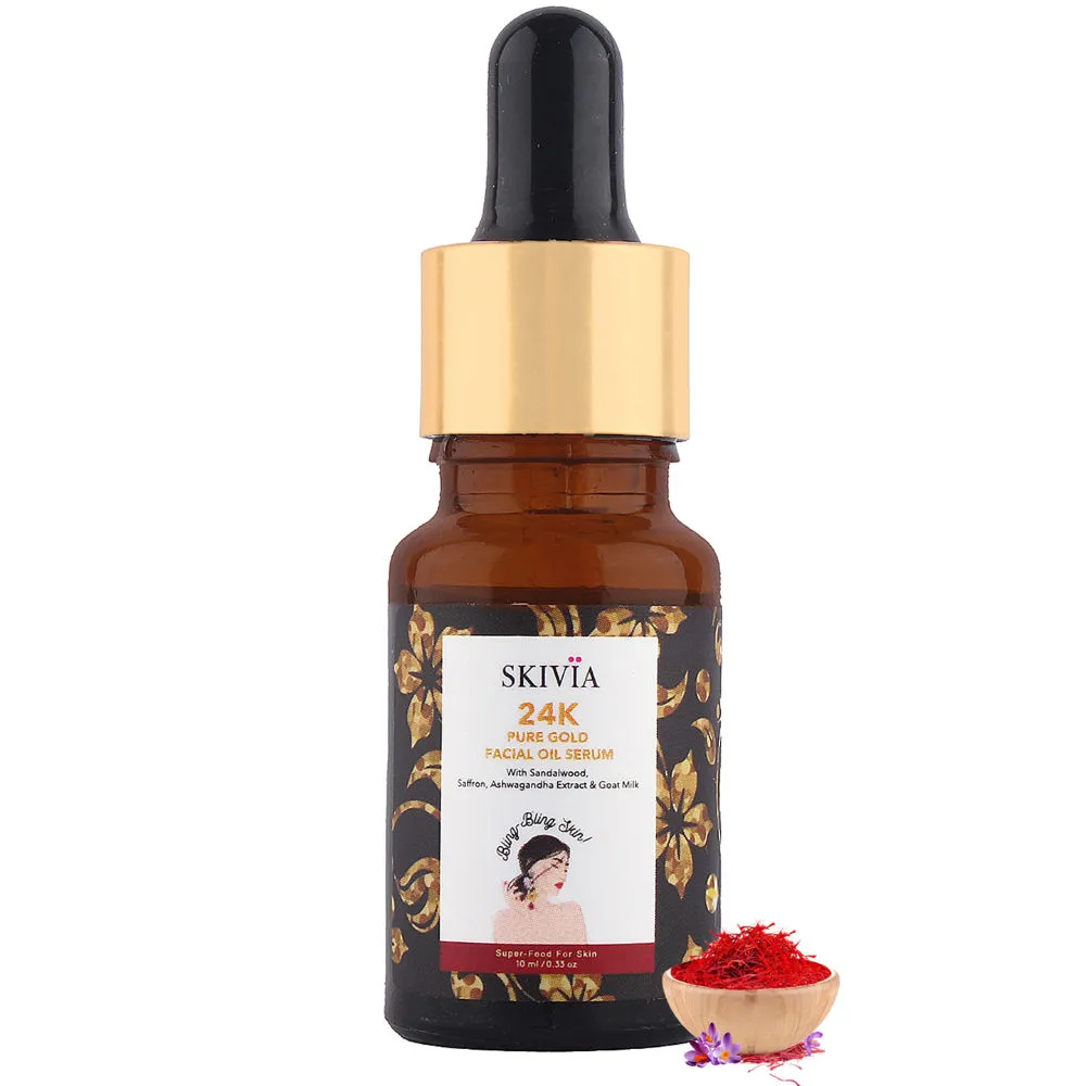 Skivia 24K Pure Gold Facial Oil Serum