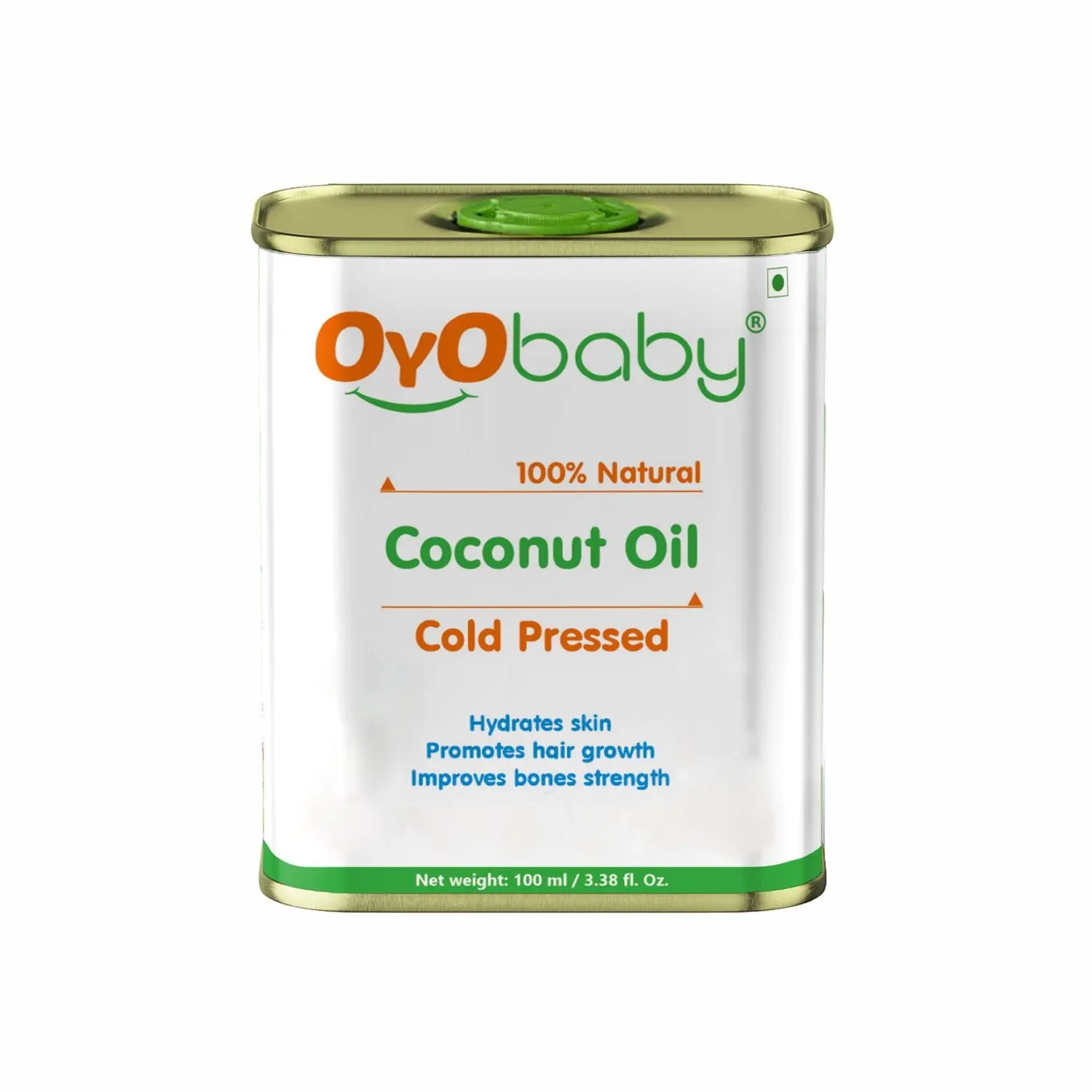 Oyo Baby Coconut Baby Massage Oil – 100Ml|For Faster Physical Growth For Hydrates Skin Promotes Hair Growth Improves Bones Strength |Cold Pressed |