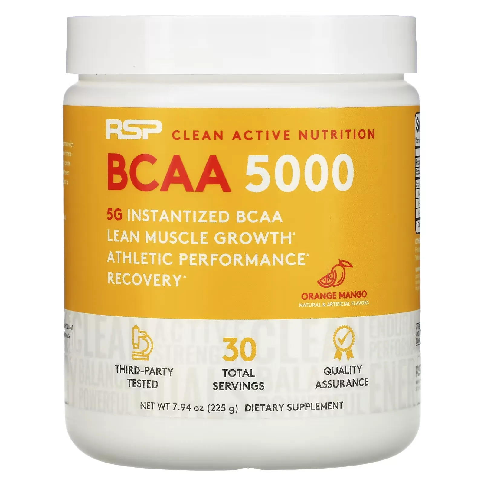 BCAA 5000, Instantized BCAAs, Orange Mango, 5,000 mg, 7.94 oz (225 g)