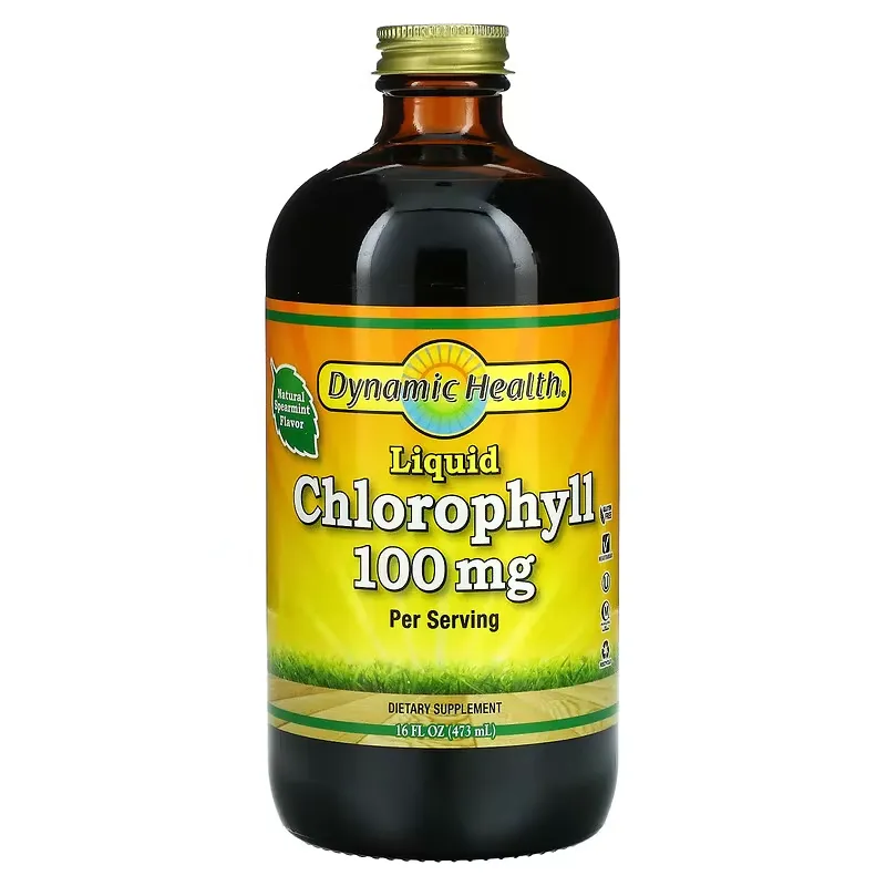 Liquid Chlorophyll, Natural Spearmint, 100 mg, 16 fl oz (473 ml)