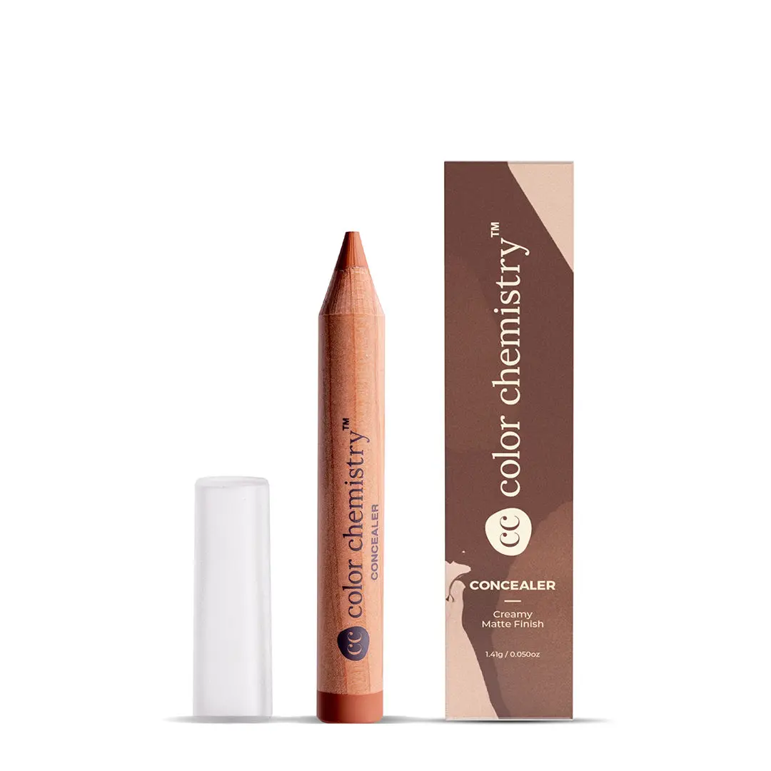 Color Chemistry Cream Concealer, Matte Finish, Lightweight, Buildable Coverage - Certified Organic (1.41 g) Almond CO06