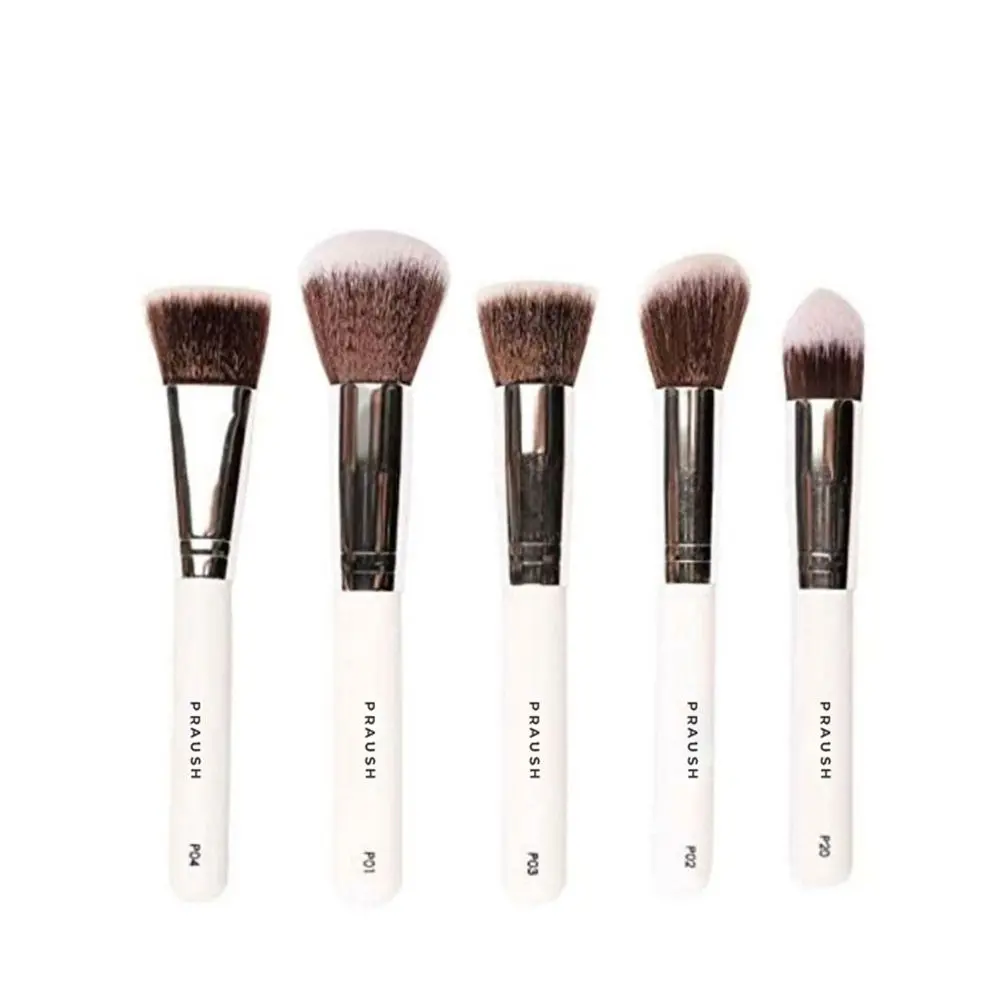 Praush (Formerly Plume) Essentials Face Brush Set - 5 Pcs